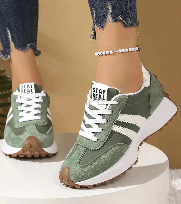 Helena™ – Snøreplattform Sneakers med grep-såle