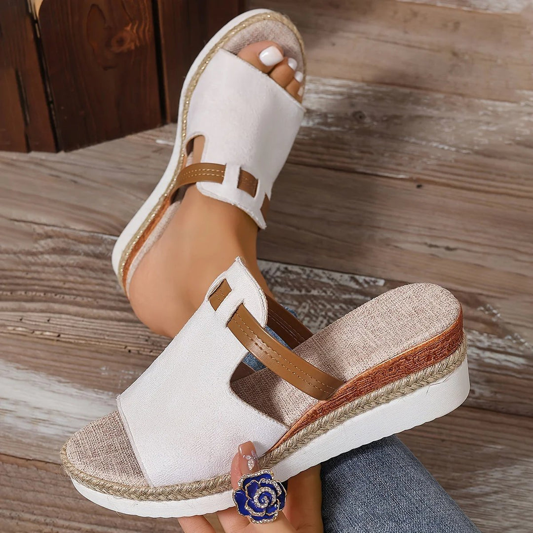 Elena™ – Boho Trykte Plattform Sandlettinger