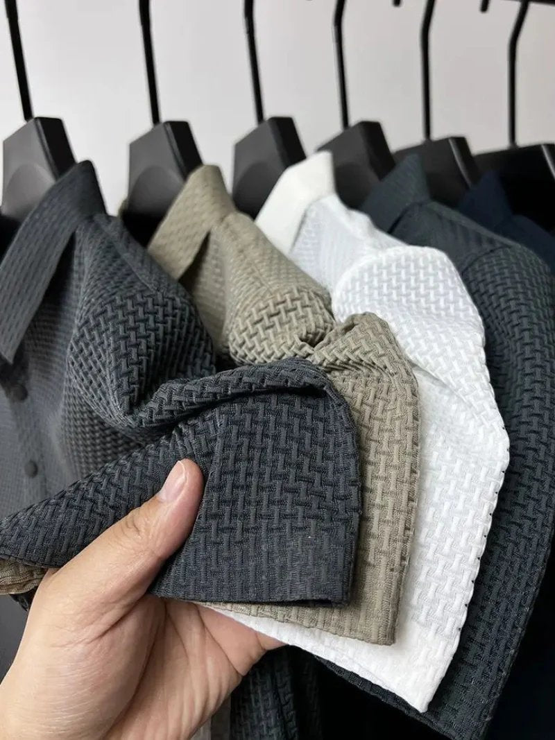 Trond™ – Teksturet Vaffelvev Knappfront Polo