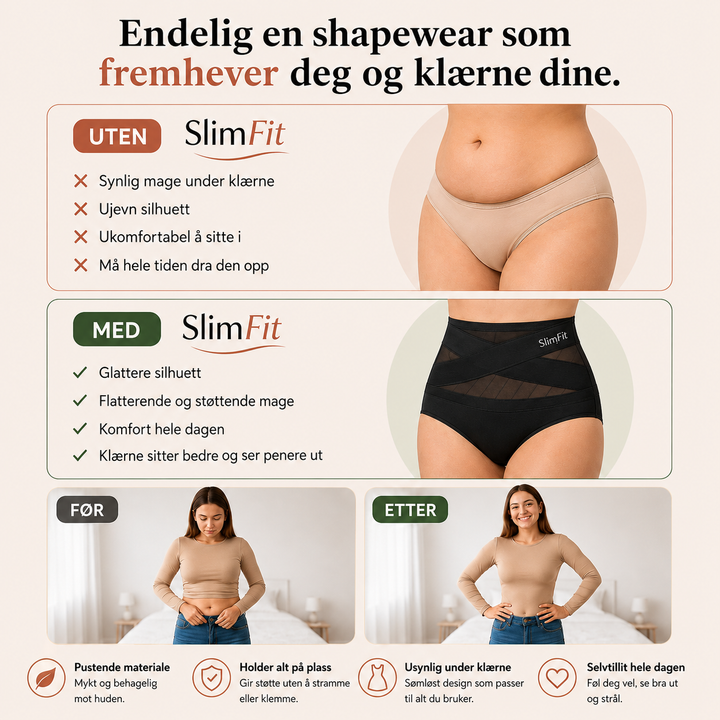 SlimFit™ – Høytaljede shaping truser med midjestramming (1+1 GRATIS)