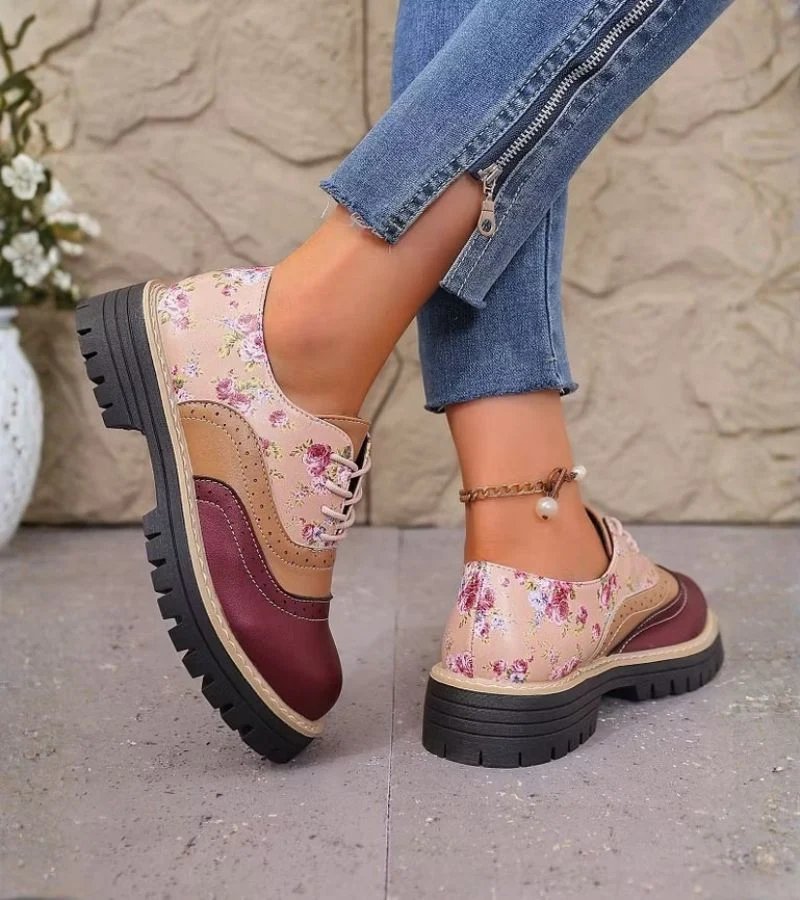 Signe™ – Blomster Spenne-Plattform Brogues