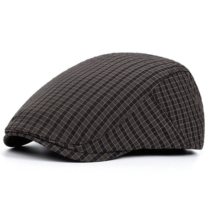 Peder™ – Lettvekts Flat Cap med Rutenettmønster