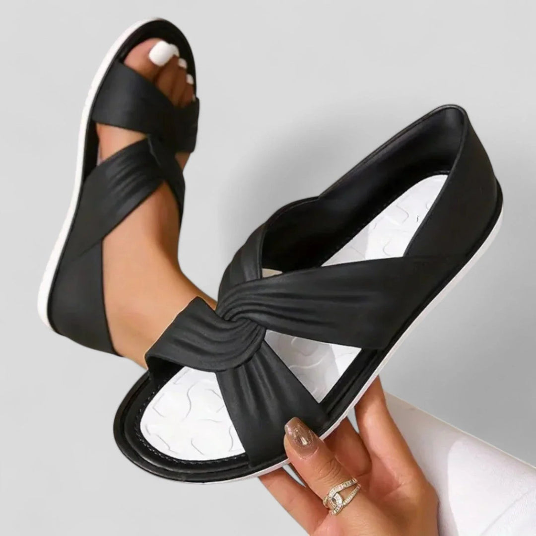 Dorthe™ – Ortopediske Tverrrem Sandaler med Komfort