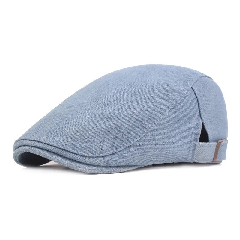 Victor™ – Justerbar Flat Cap med Messing Spenne
