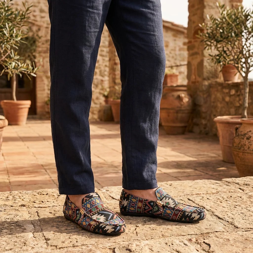 Mathias™ – Aztek trykk Slip-On Komfort Loafers