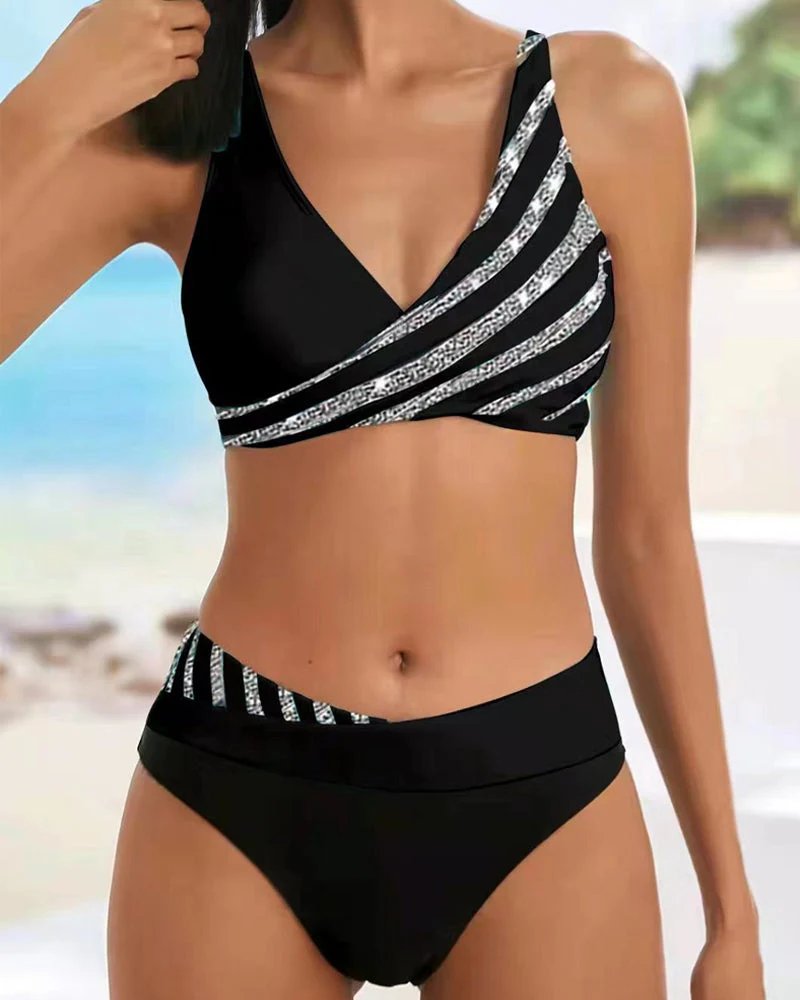 Ylva™ – Modig Innpakket Bikini med Lekent Mønster