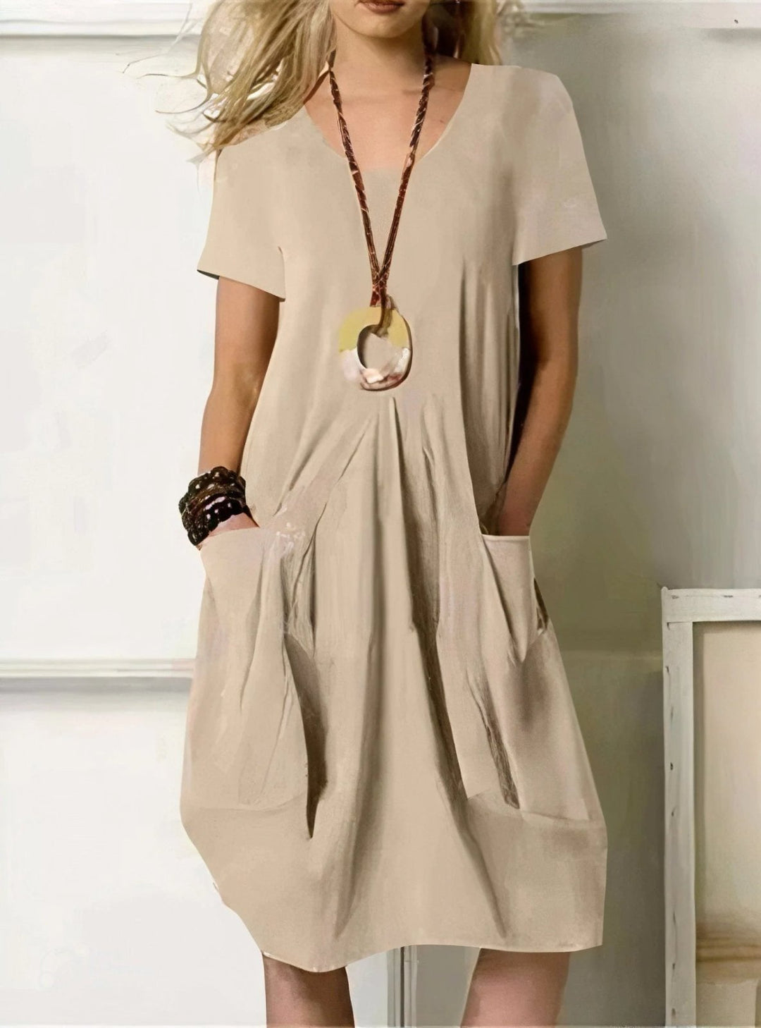 Nora™ – Flytende Midi Drappedress