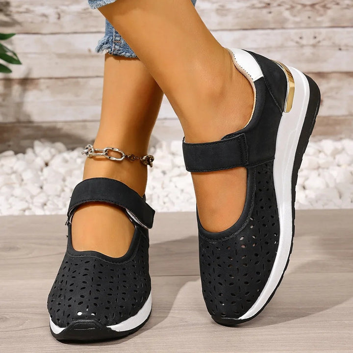 SoftSteps™ – Polstrede kilehæl komfort sneakers