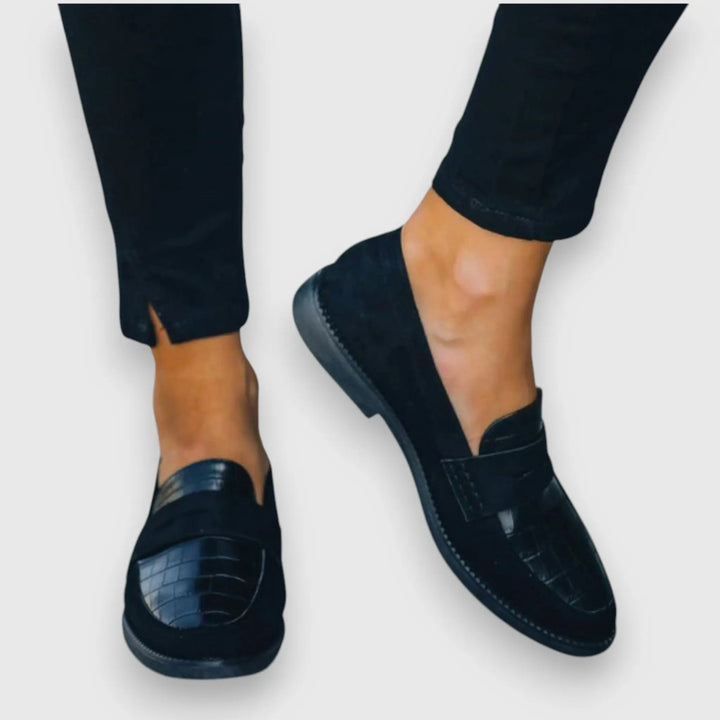 Ida™ – Krokodilleprget Slip On Loafers