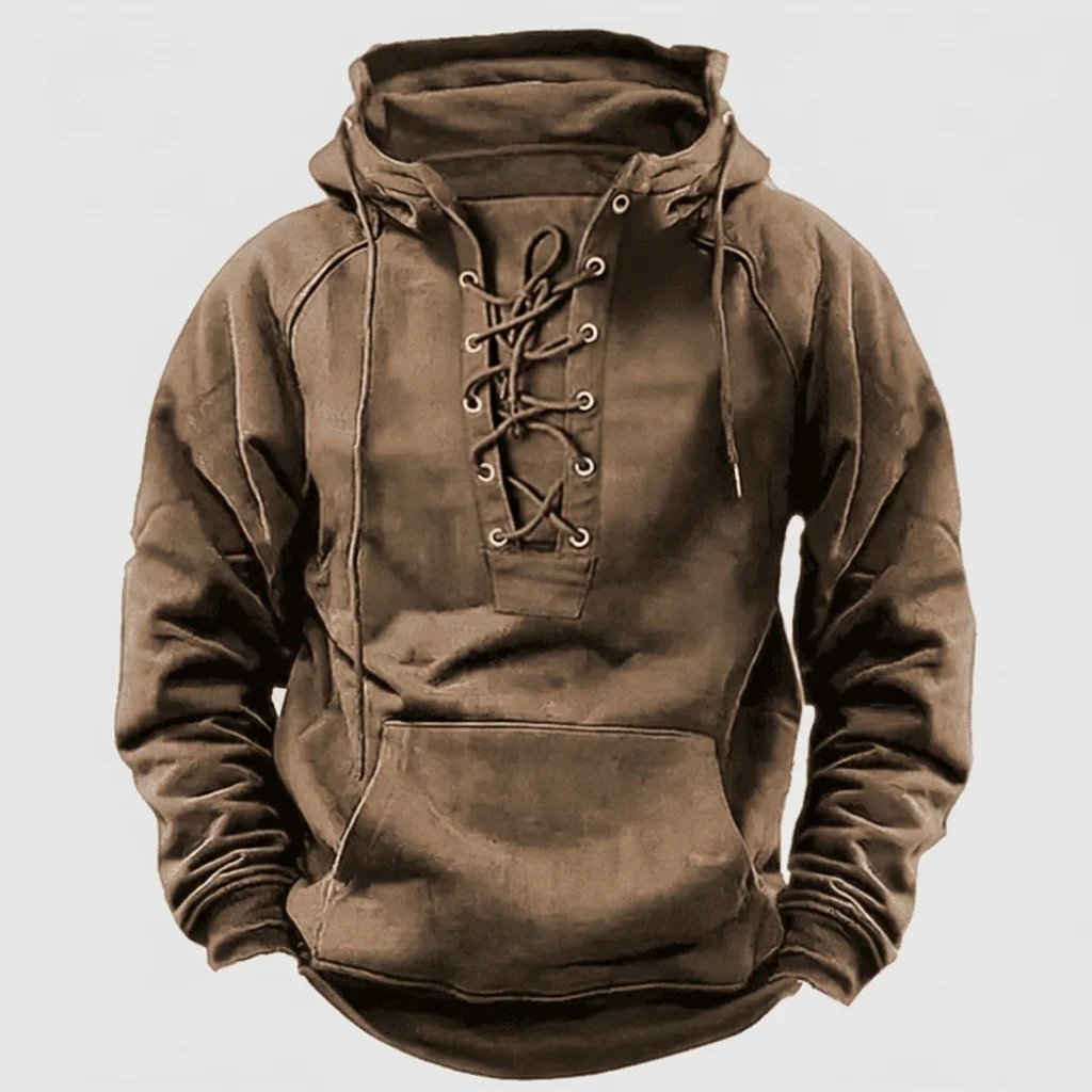 Aksel™ – Snøring Hettefleece Pullover Hoodie