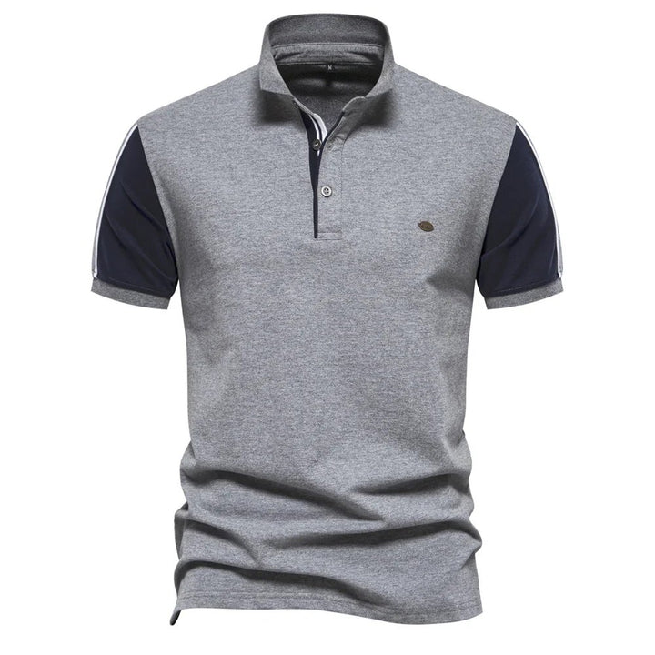 Thomas™ – | Kontrast Ermeløs Kortermet Poloshirt