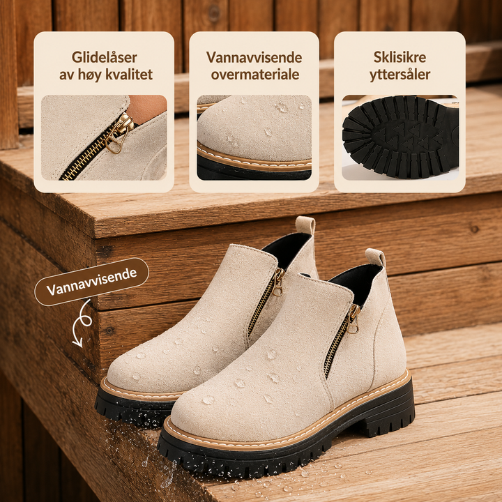 Mirella™ – Sidelukket Chunky Ankelstøvler