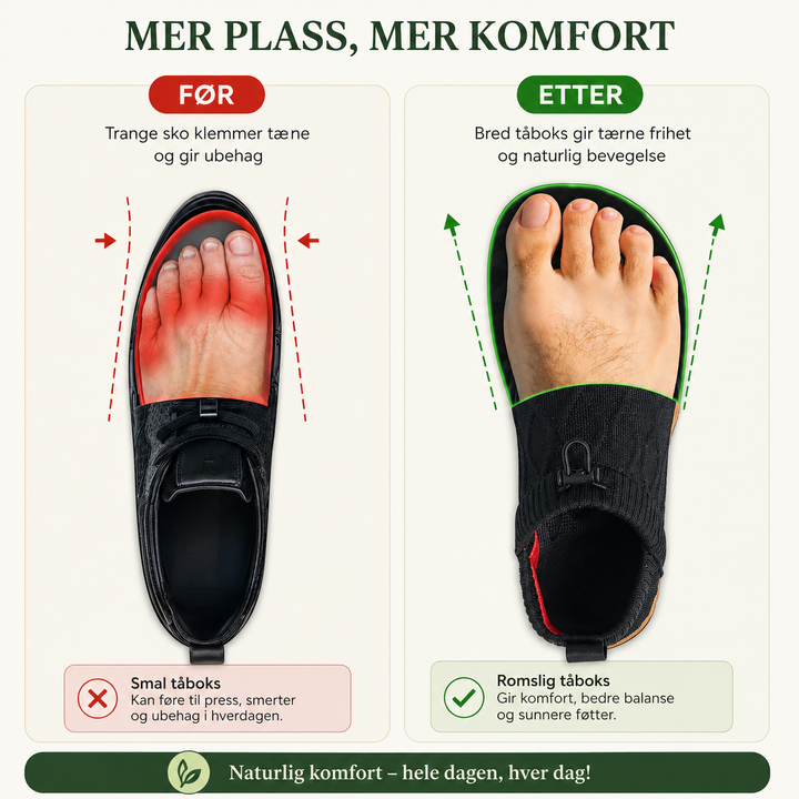 OrthoRelief™ – Slip-On Antiskli Komfort Barefoot Sko