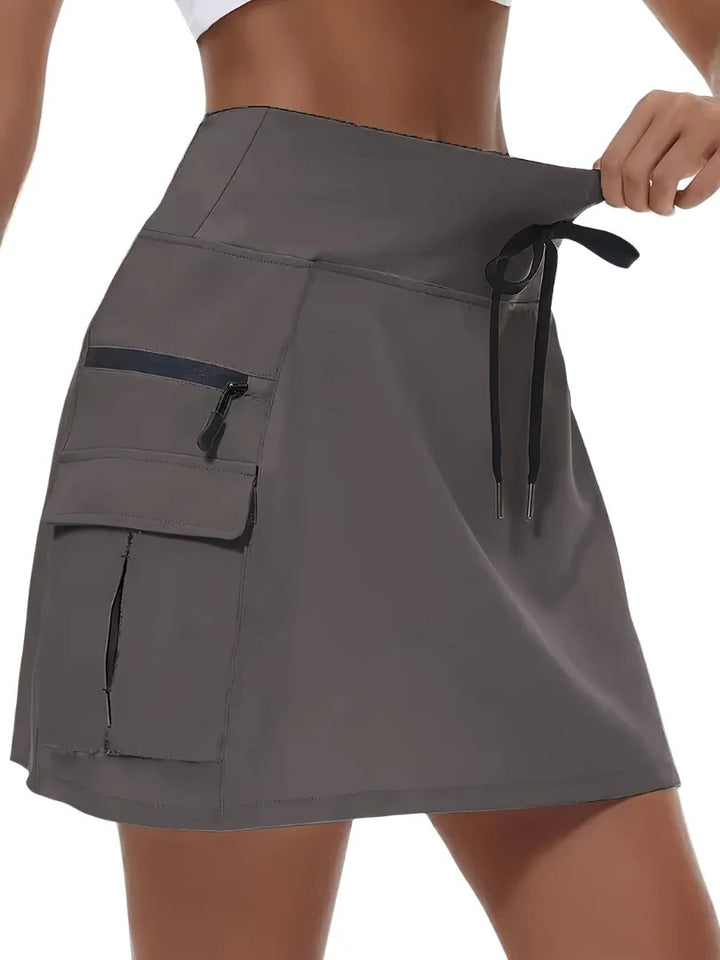 Rosa™ – Høy Midje Aktiv Skort med Lommene Med Glidelås
