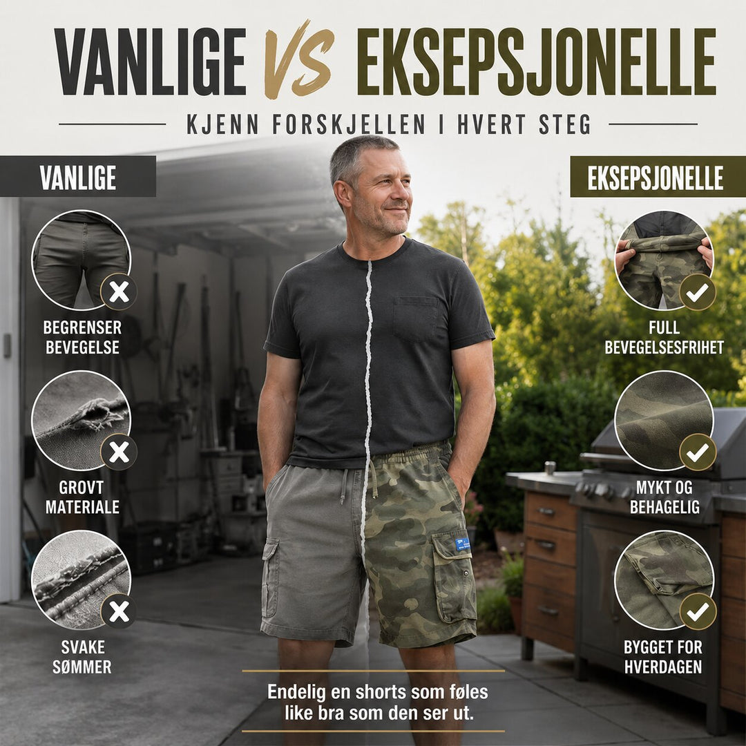 Nils™ – Avslappet Passform Cargo Shorts