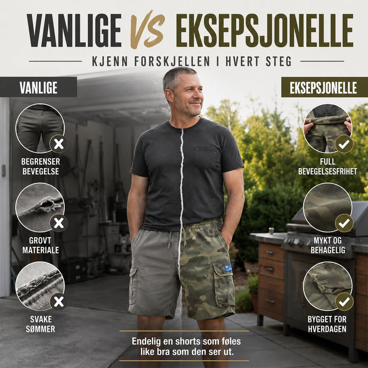 Nils™ – Avslappet Passform Cargo Shorts