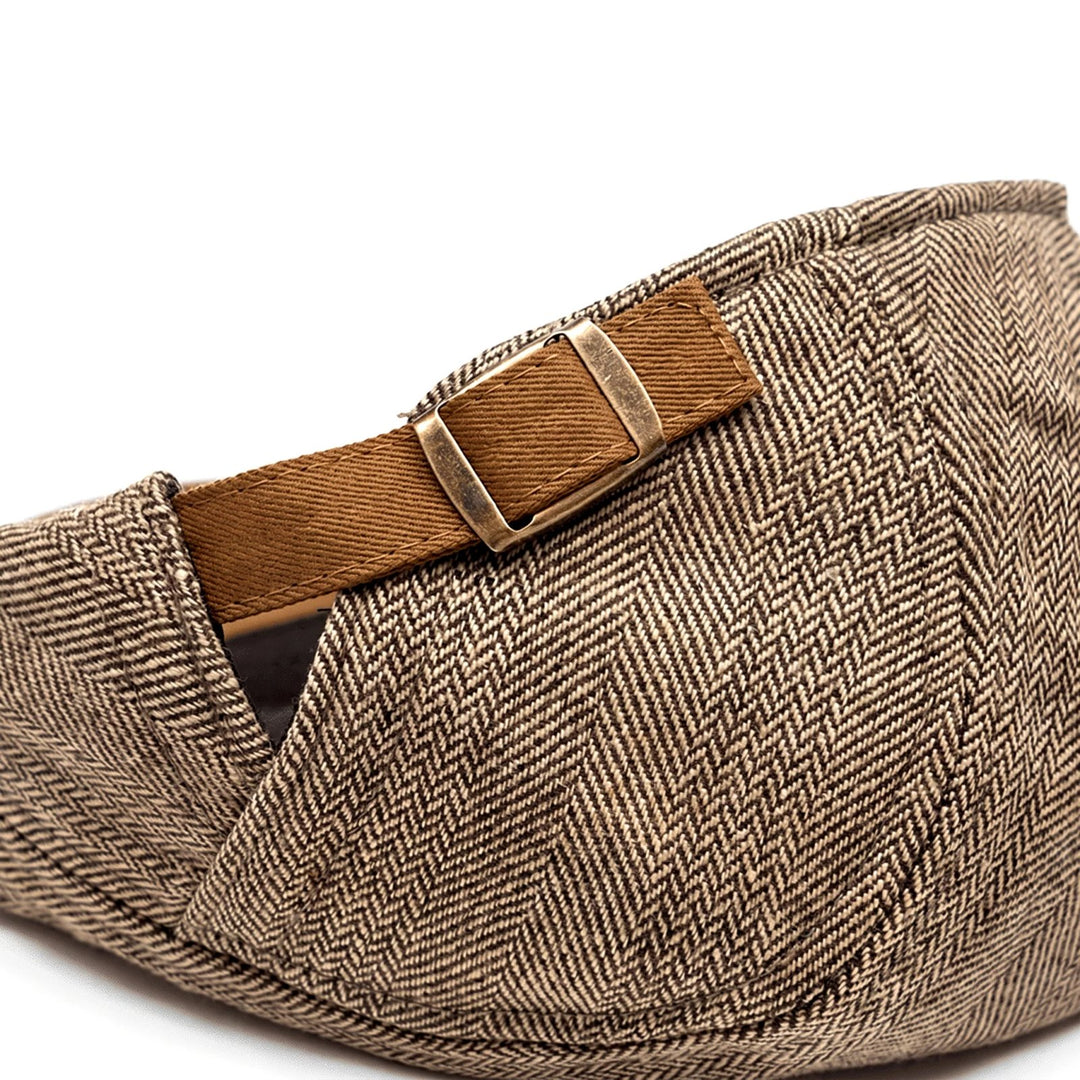 Emil™ – Herringbone Justerbar Flat Cap