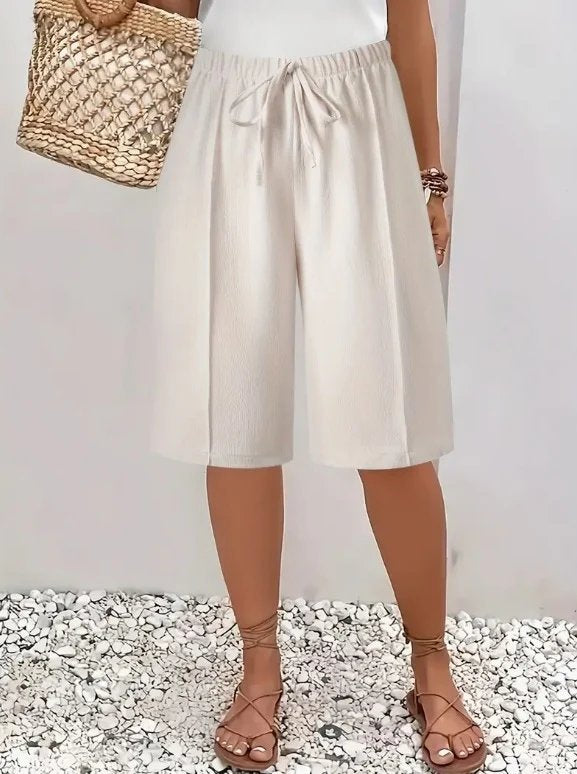 Astrid™ – | Drawstring Vide Bermuda Shorts
