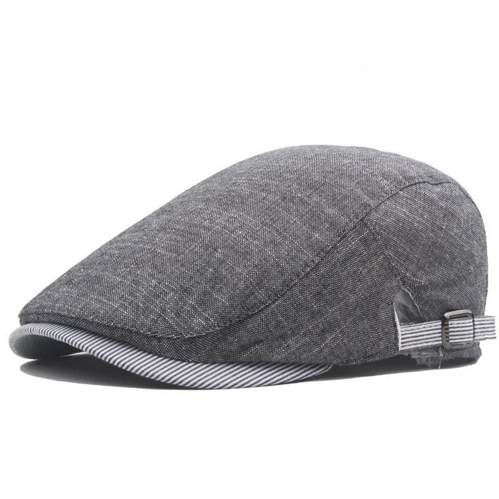 Endre™ – Justerbar Flat Cap med Stripet Skjermdetalj