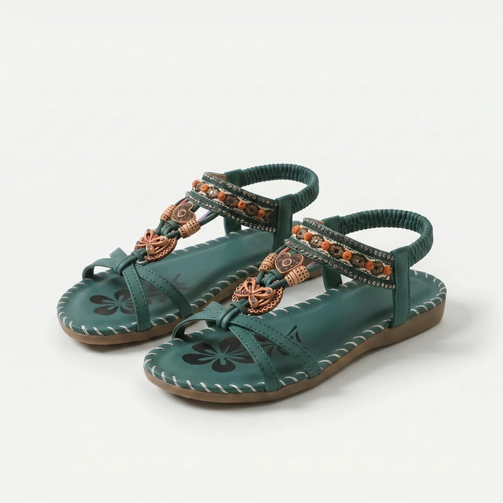 Kathrine™ – Perlebesatte Ankelrem Ortopediske Flate Sandaler