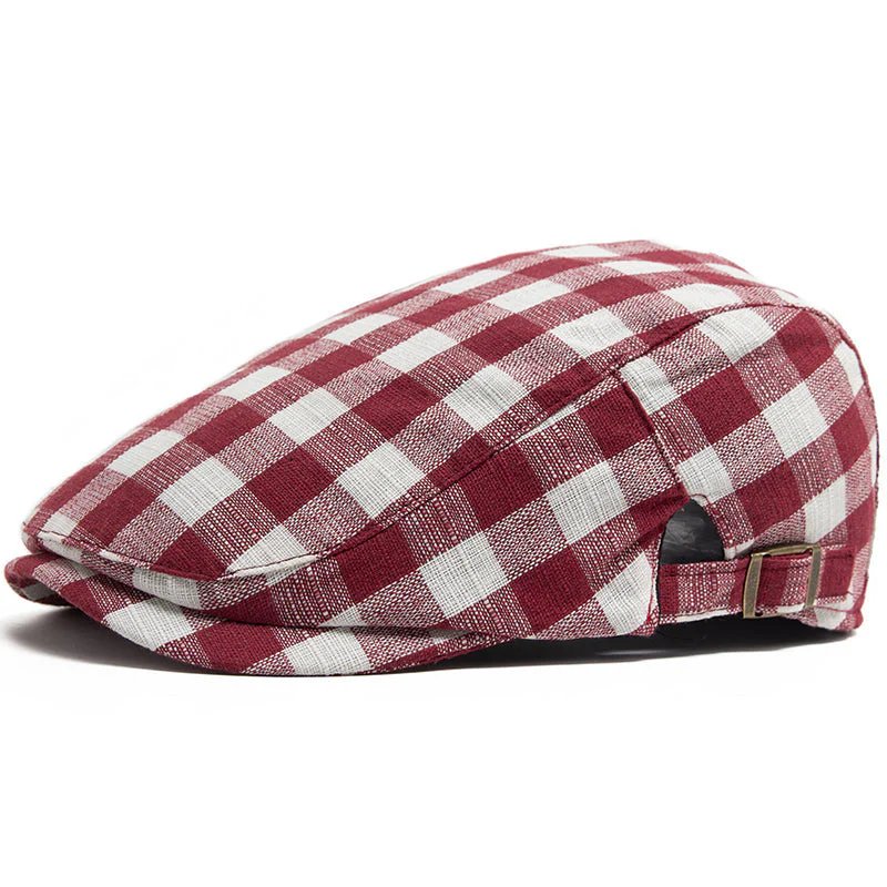 Birk™ – Justerbar Vichy Rutet Flat Cap