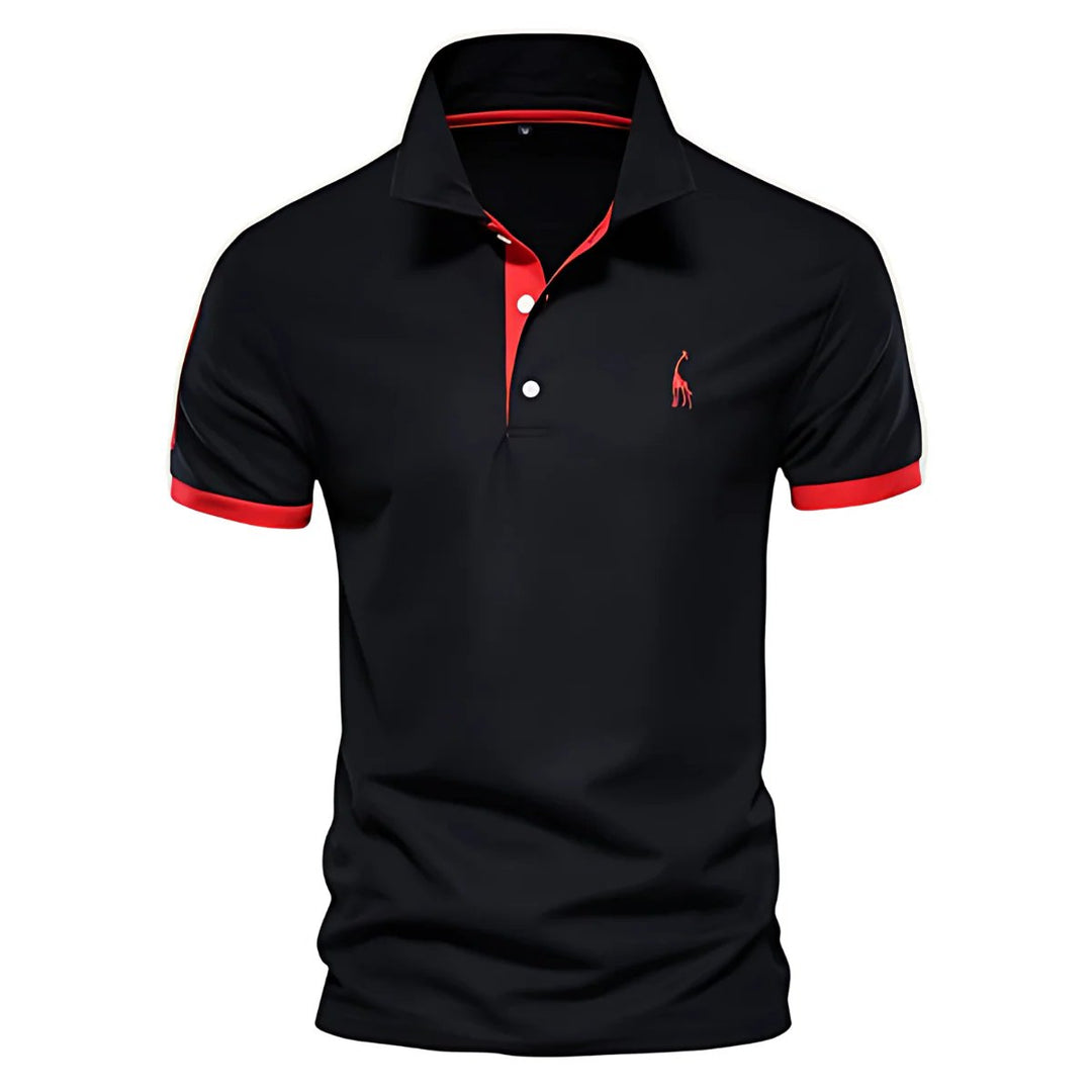 Liam™ – Poloskjorte med knappeslag og kontrastdetaljer