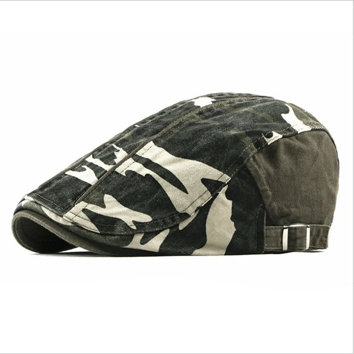 Finn™ – Justerbar Flat Cap med Messingspenne