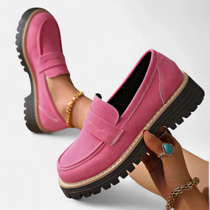 Emilia™ – Polstrede Chunky Platå Penny Loafers