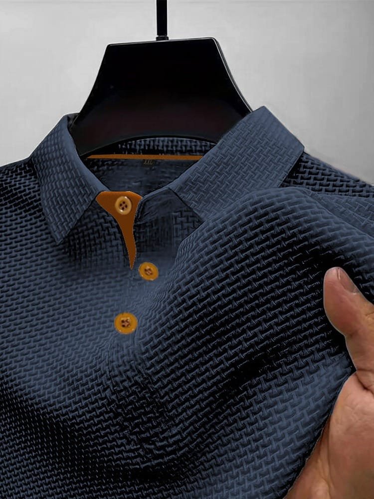Hugo™ – Polokrage T-skjorte i Flettenett Stretch