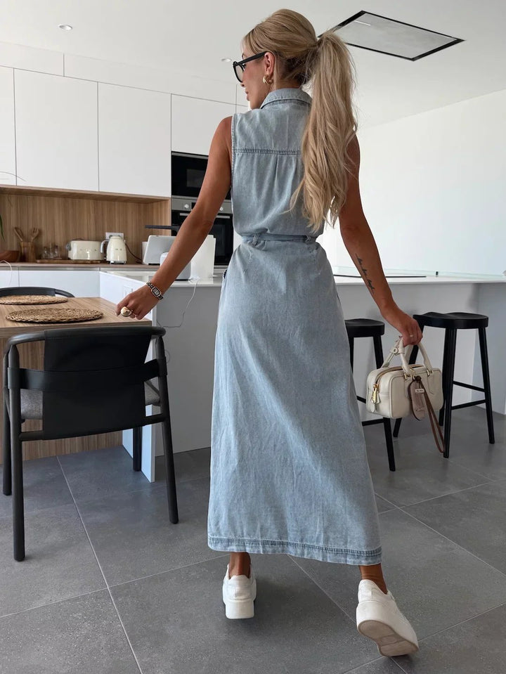 Juliane™ – Chic Maxi Kjole med Elegant Knapplukking