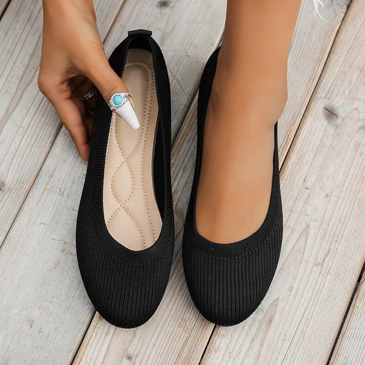 Tuva™ – | Strikkede Slip-On Komfort Ballettsko