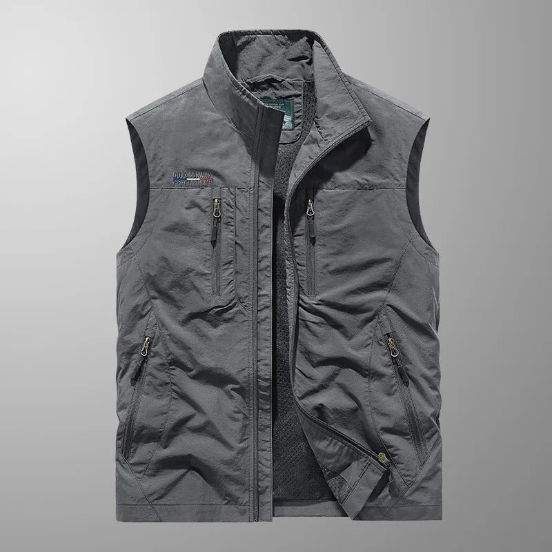Sindre™ – | Multifunksjonell Vest med Mange Lommer og Glidelås