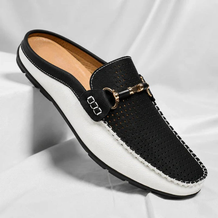 Victor™ – Perforerte Slip-On Bit Loafers Mules