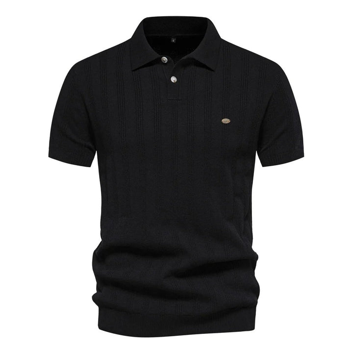 Elijah™ – | Ribbestrikket Polo-skjorte med Krage
