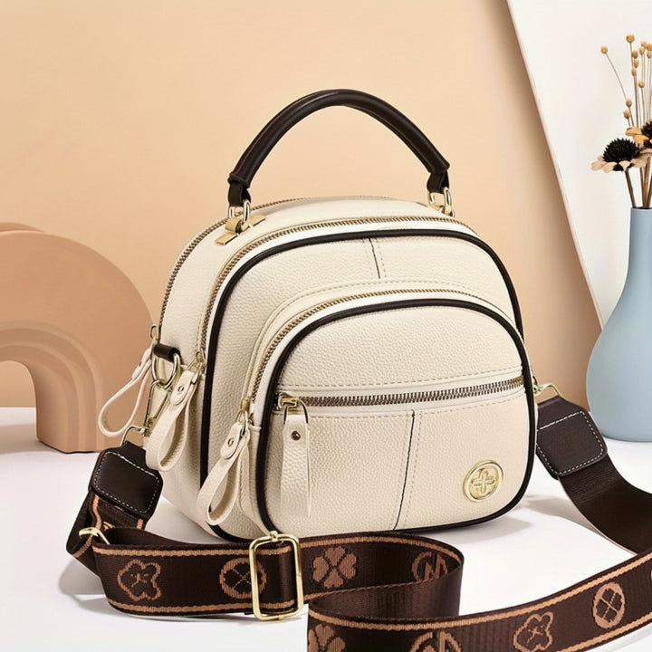 Marcella™ – Gulldetaljer Multi-Lomme Crossbody Veske