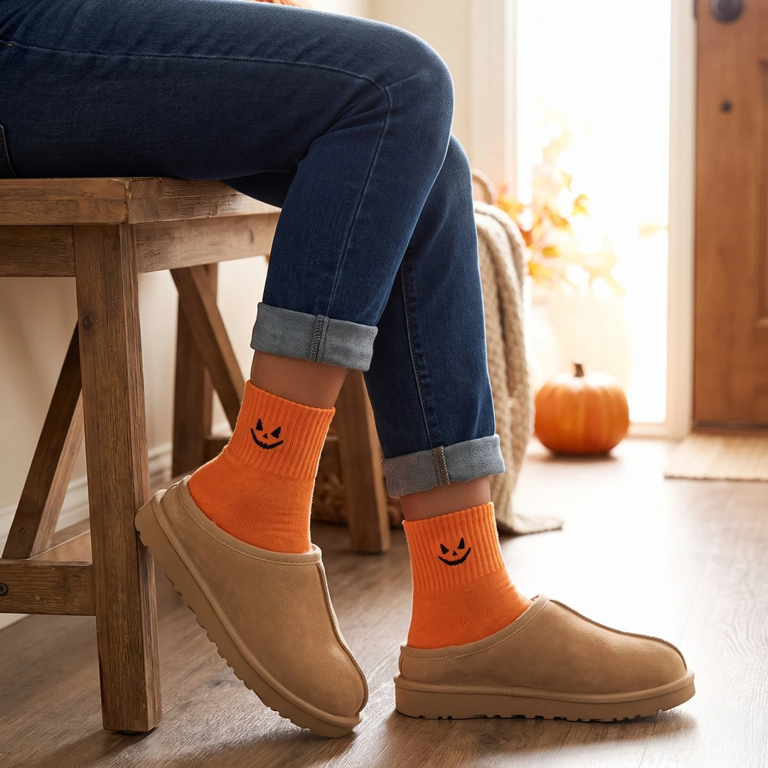 CreepySocks™ –  Skumle Broderte Ribbede Halloween Sokker