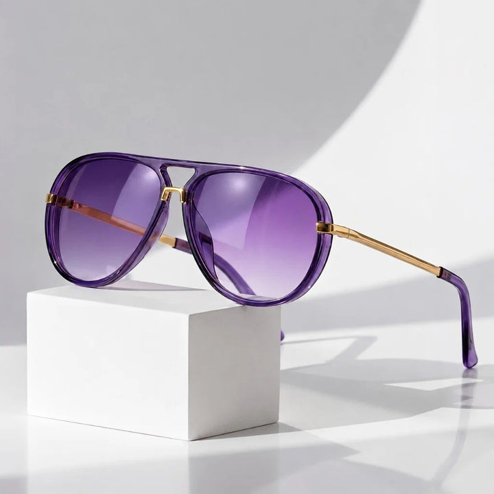 Mari™ – Retro Dobbel-Bro Aviator Solbriller