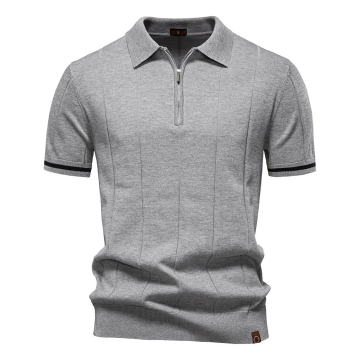 Maxim™ – Ribbete Quarter Zip Polo Shirt
