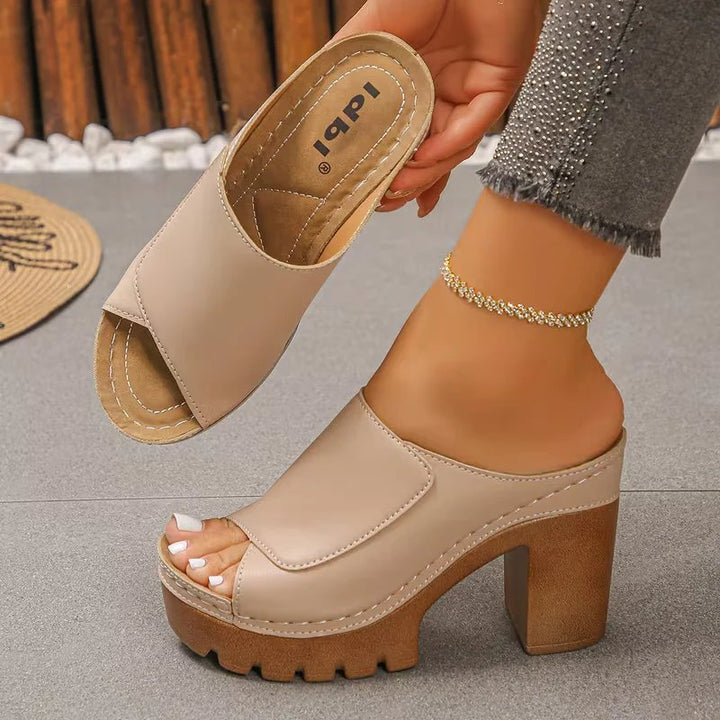 Alva™ – Ortopediske Peep Toe Platå Hæl Sandaler