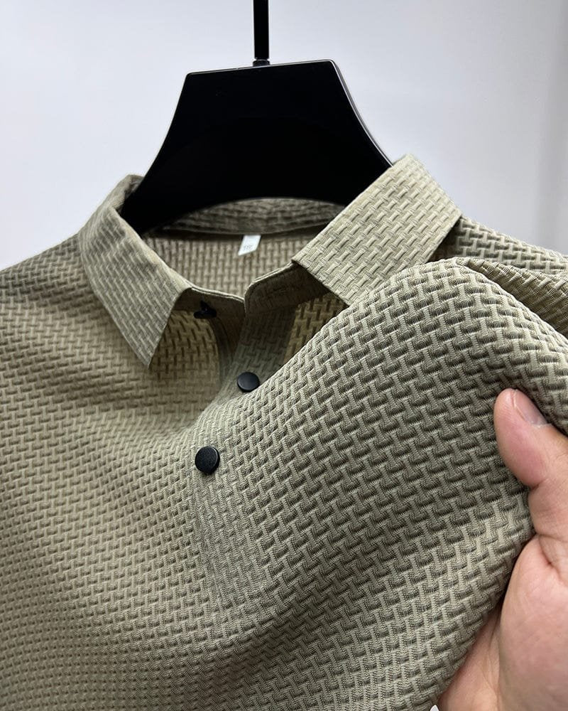 Theo™ – Pustende Mesh Teksturert Polo Skjorte
