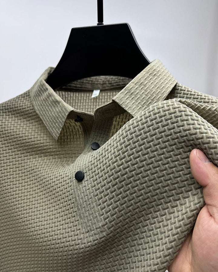 Theo™ – Pustende Mesh Teksturert Polo Skjorte