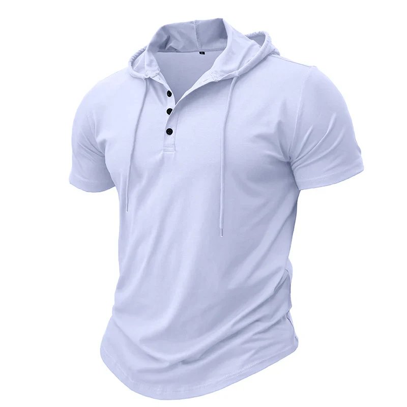 Aksel™ – | Kortermet hette-Henley topp