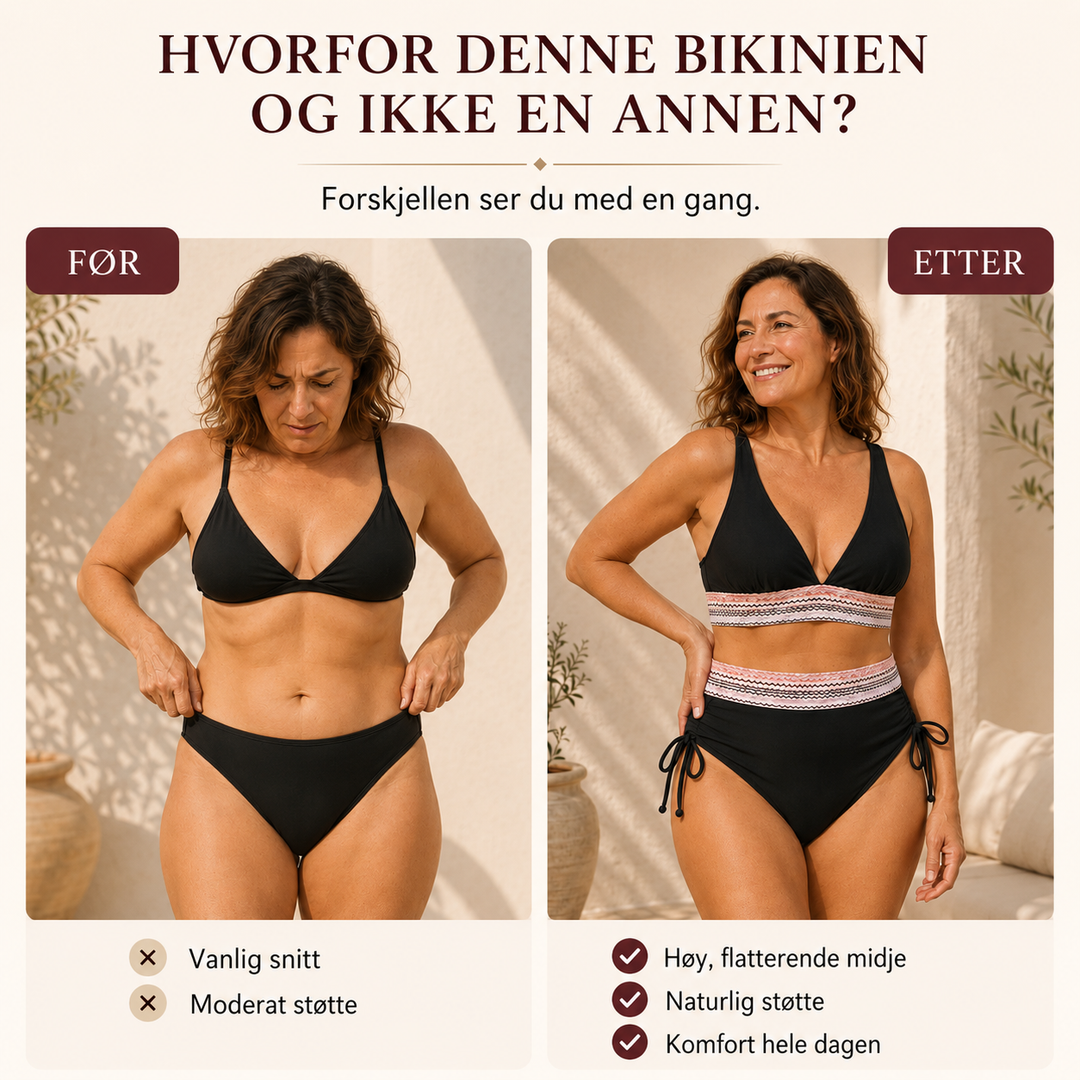 TummyShape™ – Høyhåndtopp skulpturerende bikini-sett