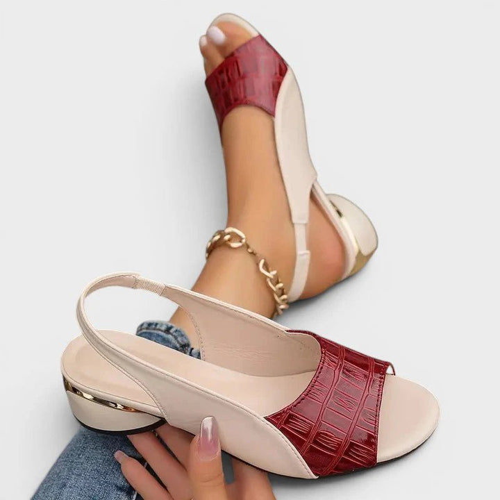 Beatrice™ – Blokkhæl Slingback Peep Toe Sandaler