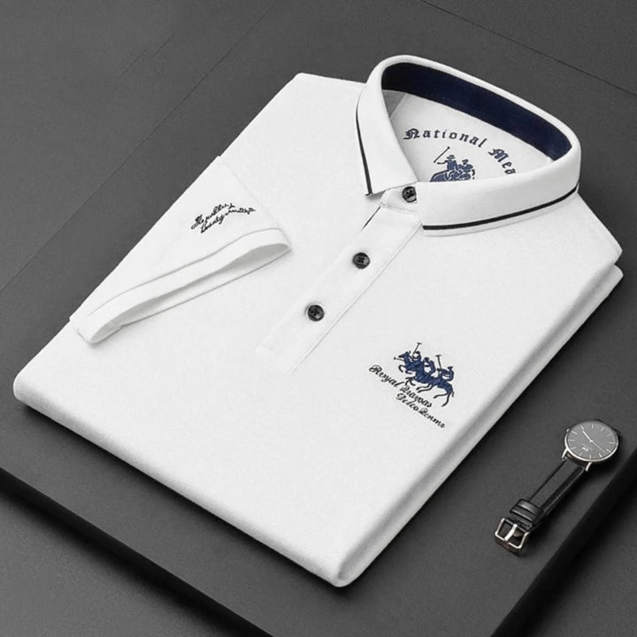 Corvello™ – Brodert knappestolpe polo skjorte