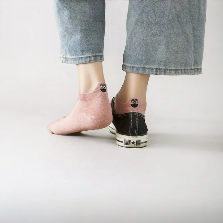 HappyFeet™ – Broderte karaktersokker ankel 10-pack