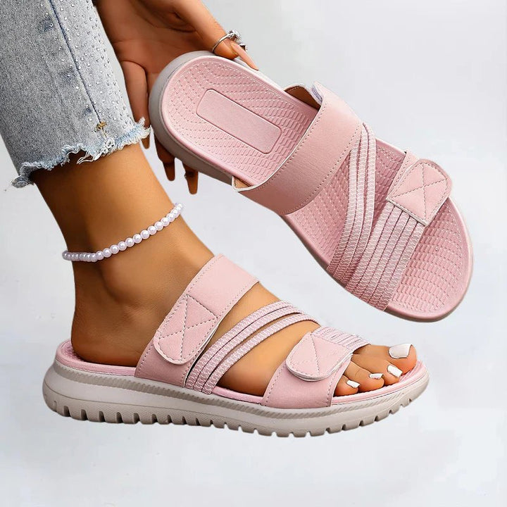 Dorte™ – Ortopediske Mesh Panel Borrelås Sandaler
