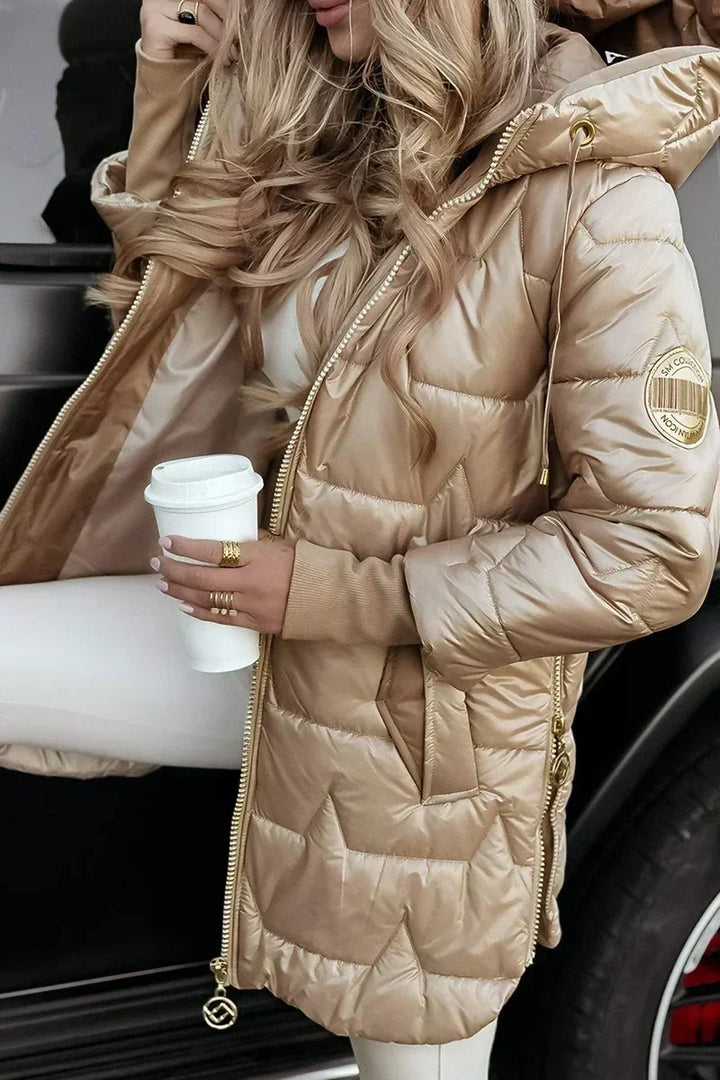 Monica™ – Hettequiltet Langline Vinter Pufferjakke