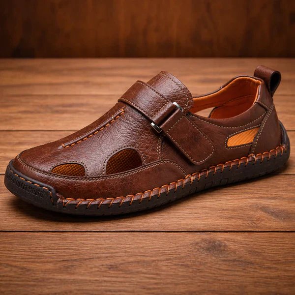 Casper™ – Anti-Slip Håndsydd Sandaler med Lukkede Tær