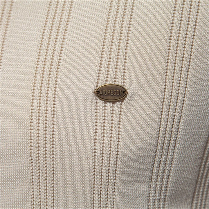 Elijah™ – | Ribbestrikket Polo-skjorte med Krage